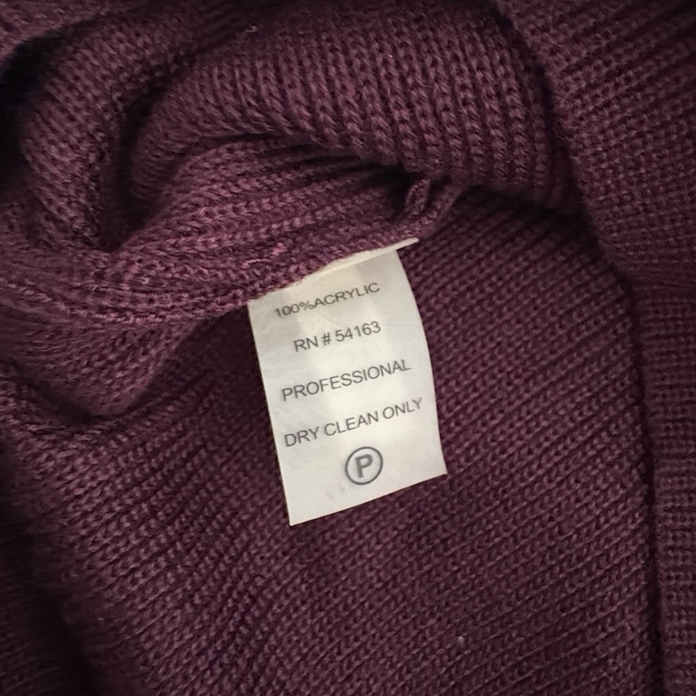 Calvin Klein Zip Neck Burgundy Knit Dress Bodycon Business Work Going Out Size M - Picture 7 of 9